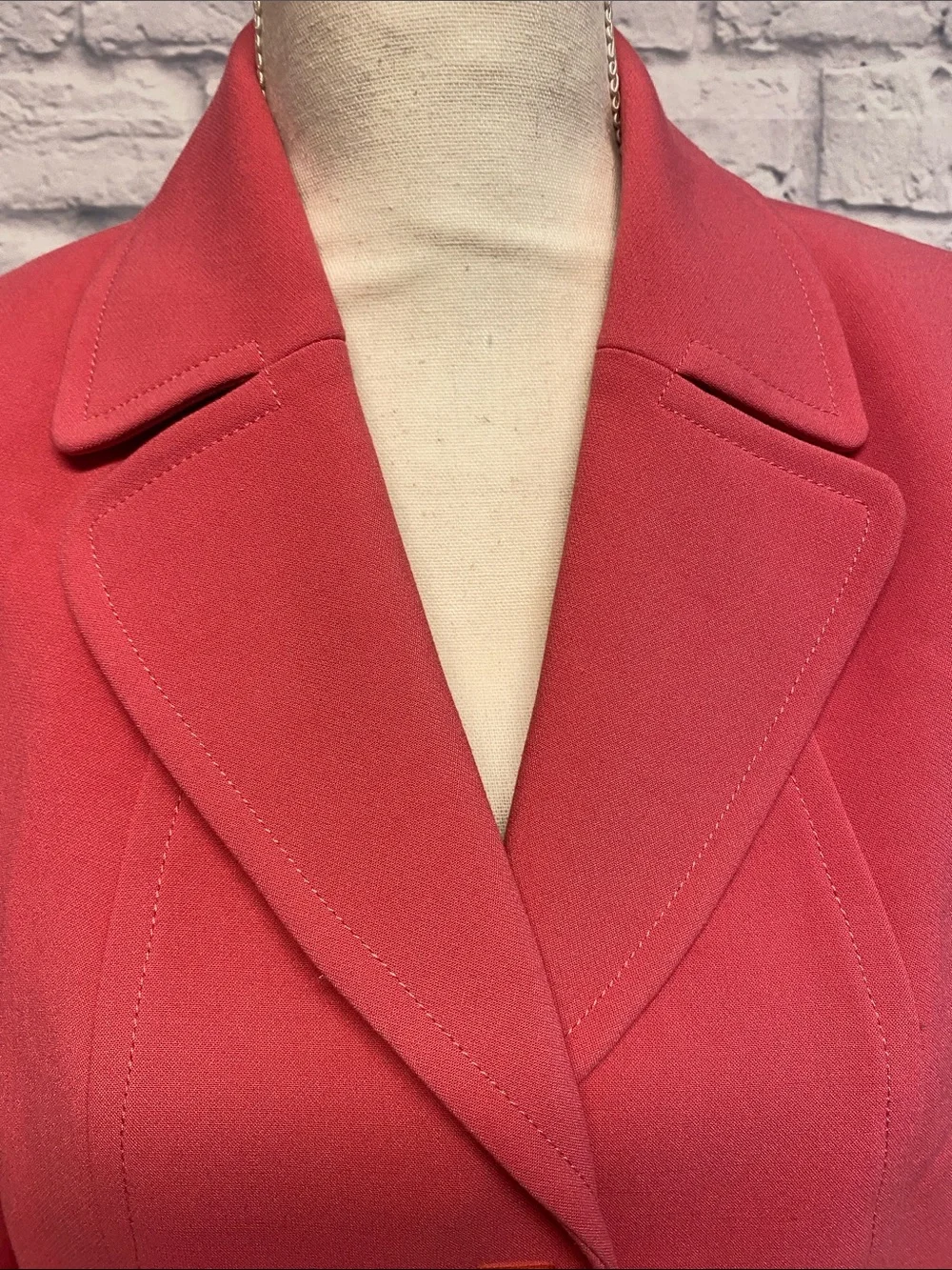 Tahari Pink Blazer with Gold Accent Buttons Size 6